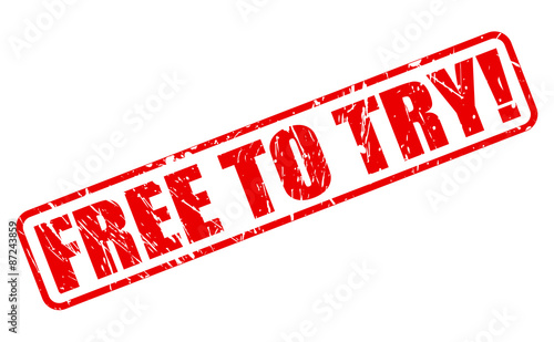 Free to try red stamp text