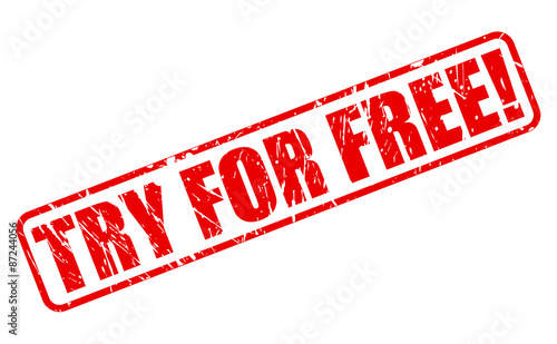 Try for free red stamp text
