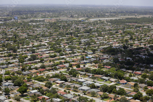 Aerial photo of neighborhoods