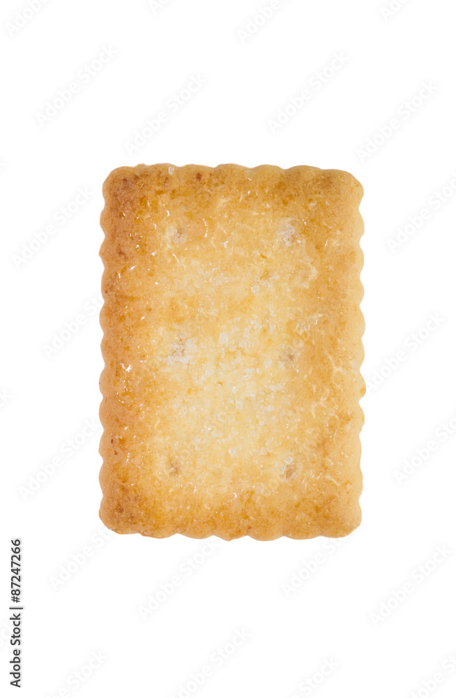 Piece of mini coconut biscuit isolated on white background Piece of mini coconut biscuit isolated on white background