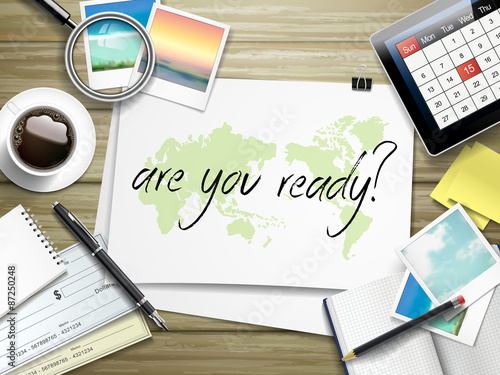 Are you ready written on paper