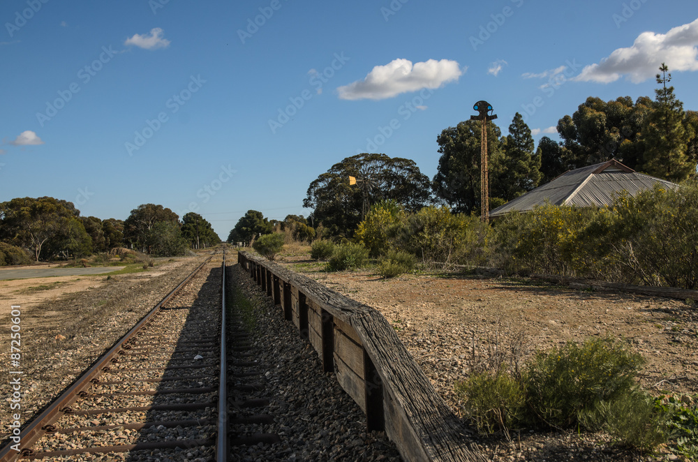 Abandoned railway platform