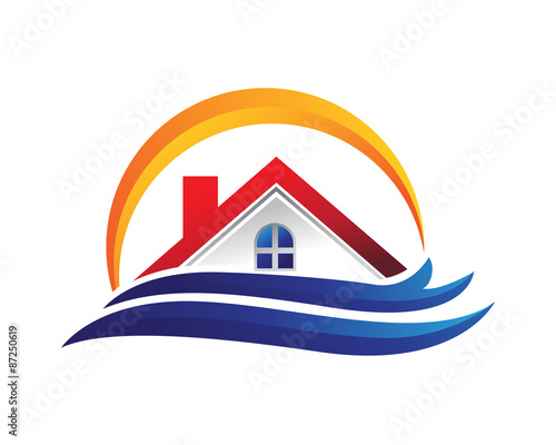 beach wave house logo