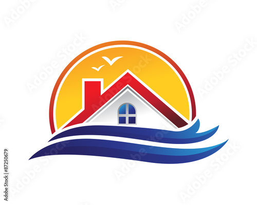 beach wave house logo