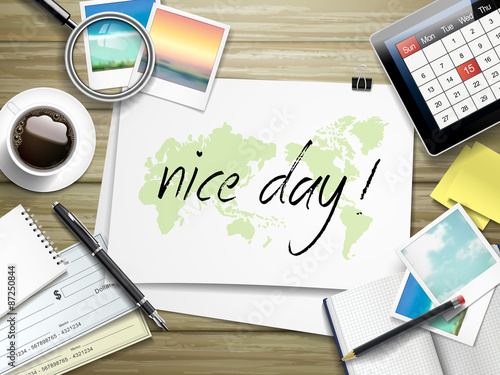 nice day written on paper