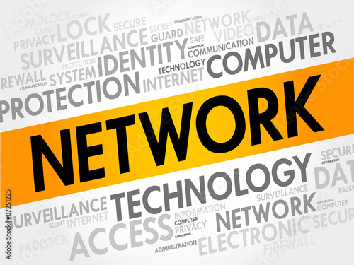 NETWORK word cloud, business concept