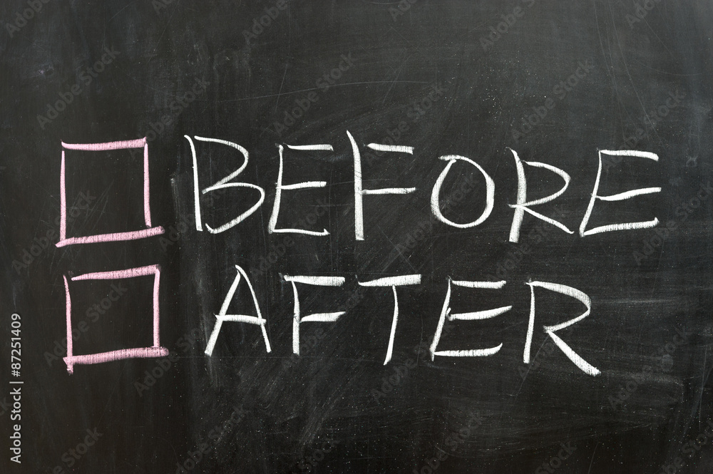 Obraz premium Before or after