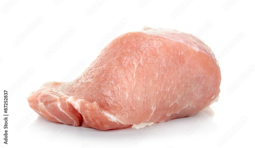 Slice wiht pork isolated on the white background Slice wiht pork isolated on the white background