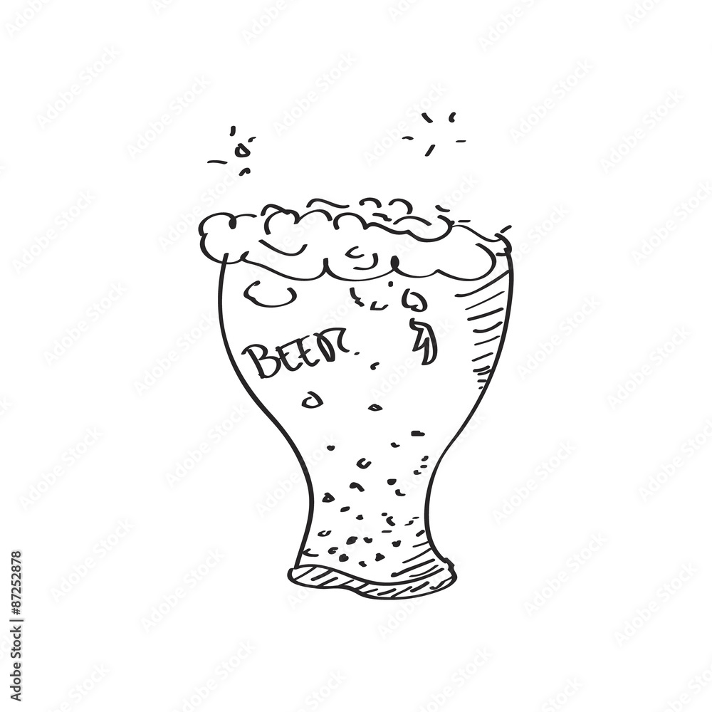 Simple doodle of a beer glass
