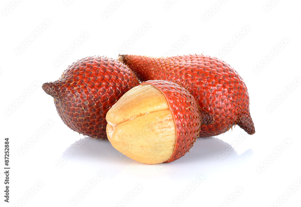 Salak fruit, Salacca zalacca isolated on the white background Salak fruit, Salacca zalacca isolated on the white background