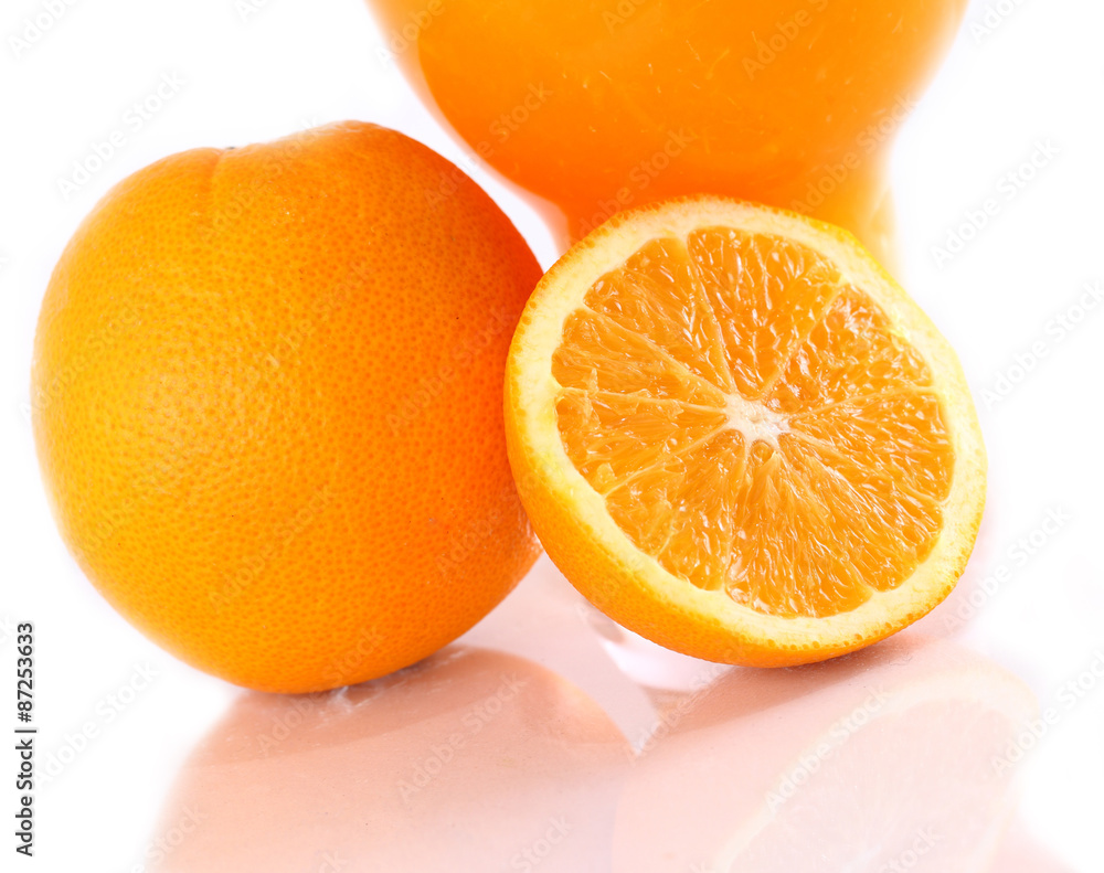 orange on white background