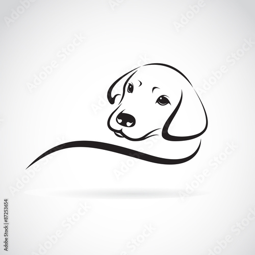 Vector of a dog labrador on white background. Easy editable layered vector illustration.