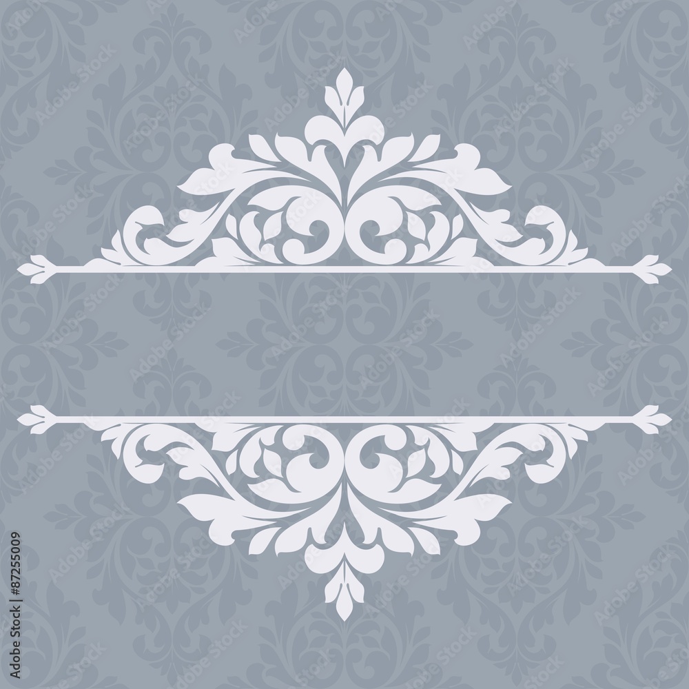 Floral invitation card. Floral invitation card.