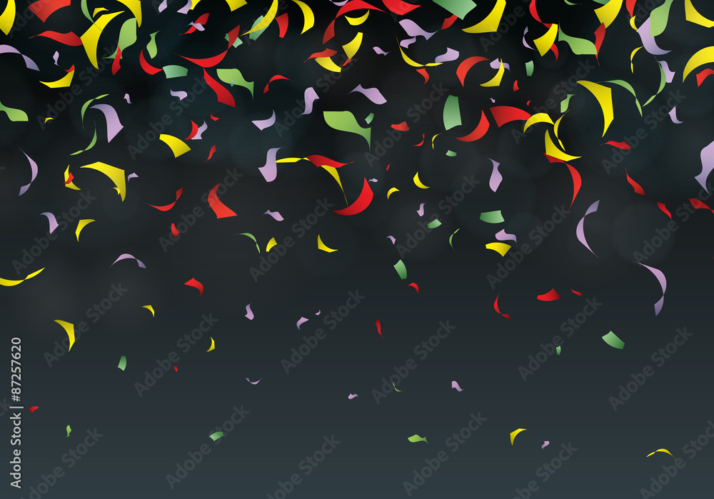 Confetti party background carnival, vector illustration