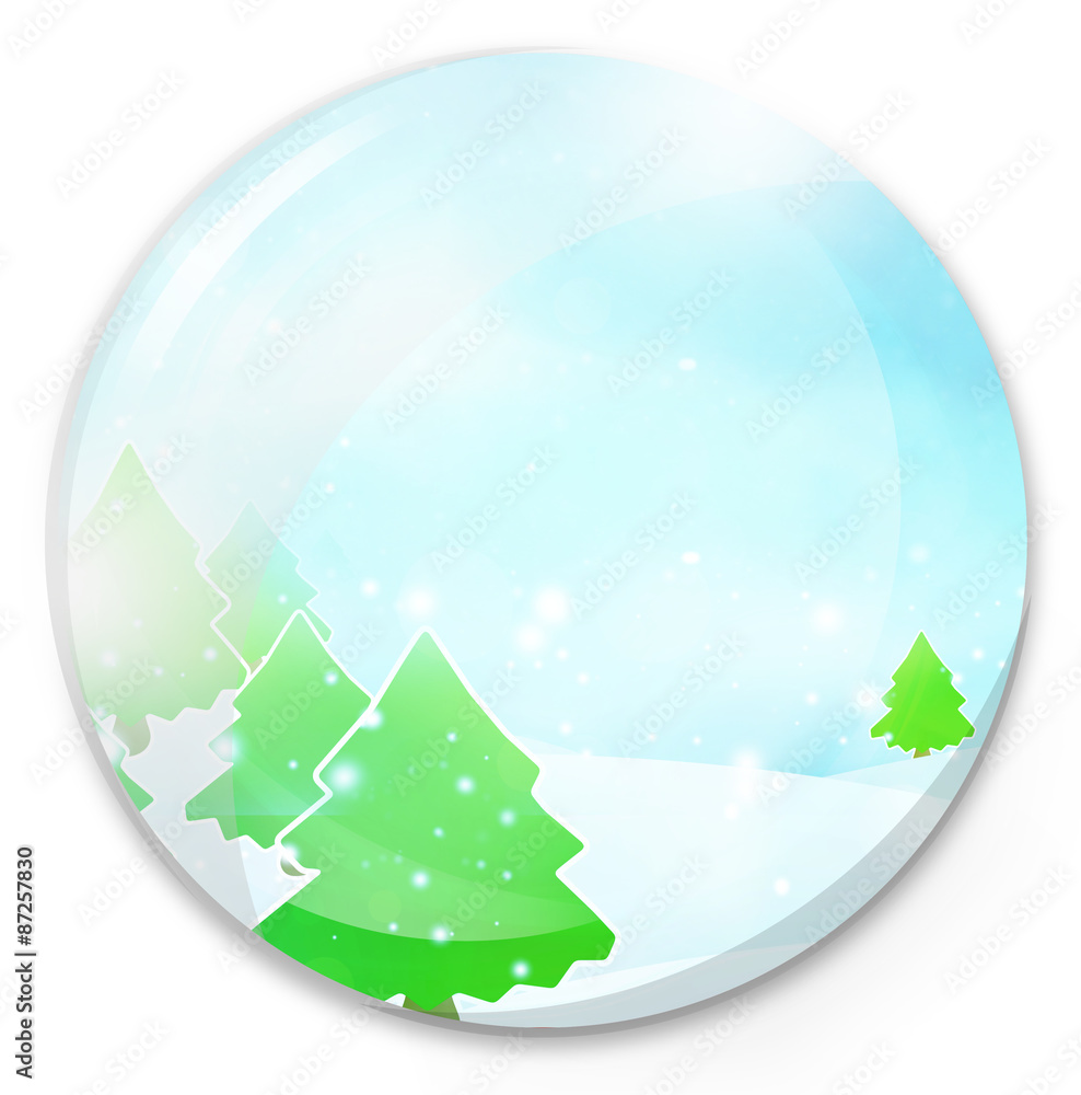 Winter Landscape Round Button