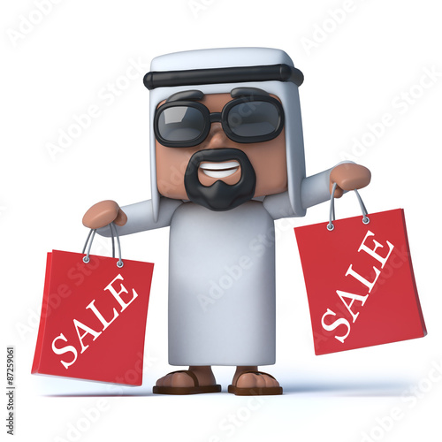 Canvas Print 3d Arab has been to the Sales