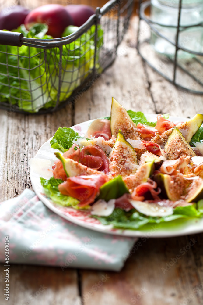 Feigen Salat mit parma schinken Feigen Salat mit parma schinken