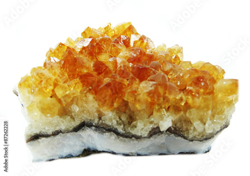 citrine geode geological crystals photo