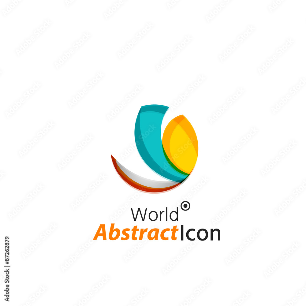 Abstract geometric business corporate emblem - globe, world Abstract geometric business corporate emblem - globe, world