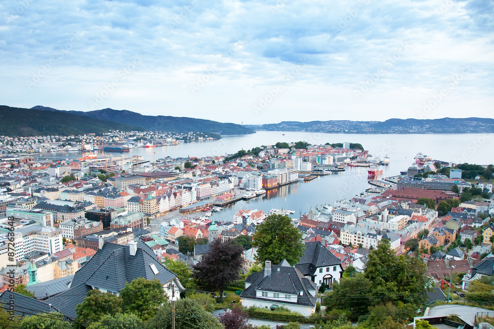 Bergen view at evening