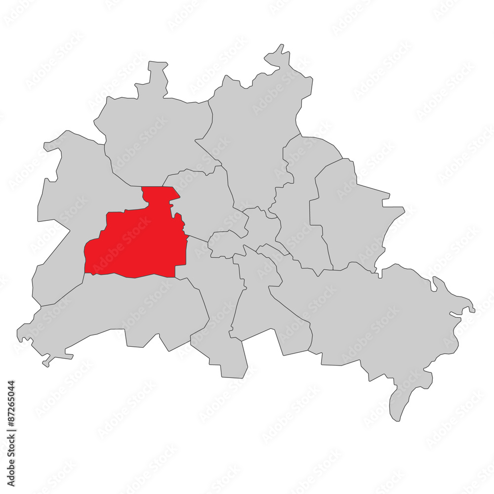 Berlin Charlottenburg-Wilmersdorf - Vektor