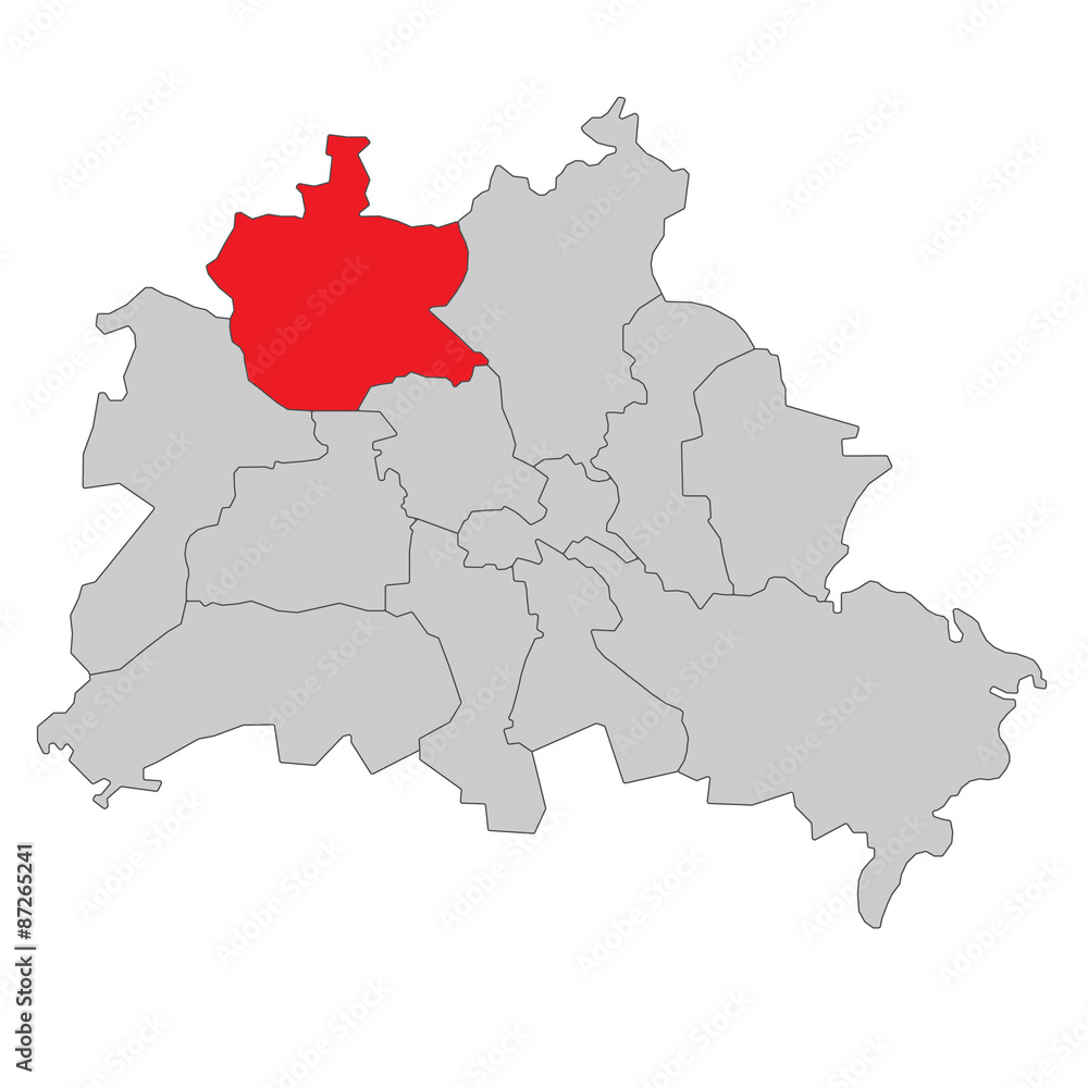 Fototapeta premium Berlin Reinickendorf - Vektor