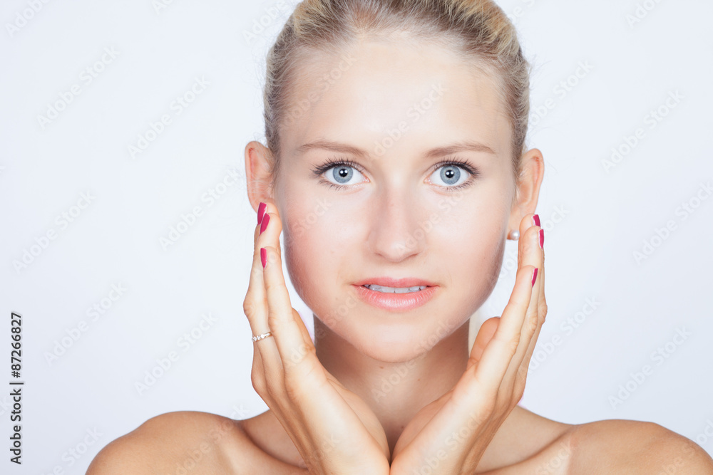 Woman portrait - face closeup Woman portrait - face closeup