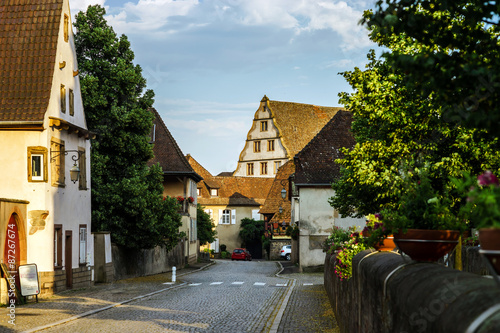 Fototapeta Naklejka Na Ścianę i Meble -  Old alsacien village street view