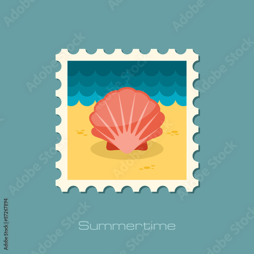 Seashell flat stamp