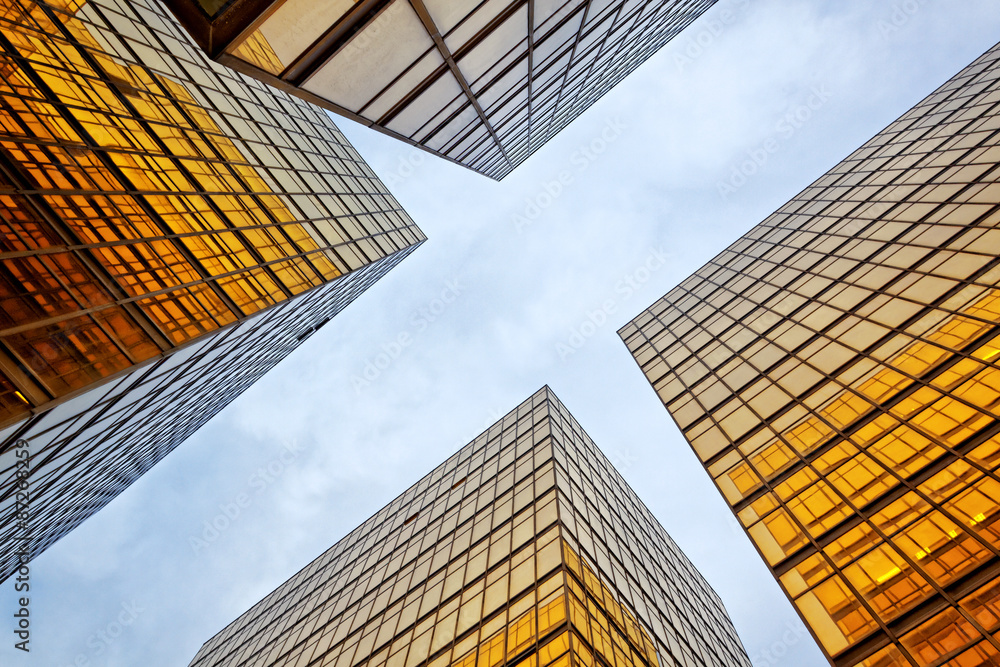 Yellow office building wall