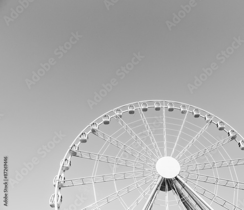 Ferris Wheel  black and white