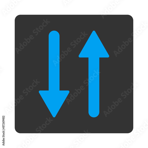 Arrows Exchange Vertical flat blue and gray colors rounded