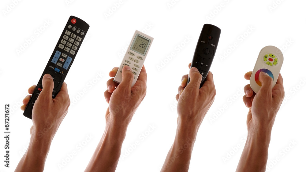 Remote control in hand