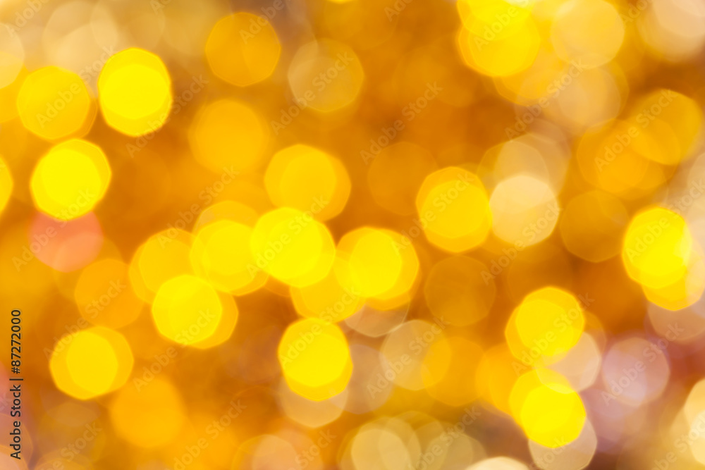 Fototapeta premium colorful yellow blurred Christmas lights