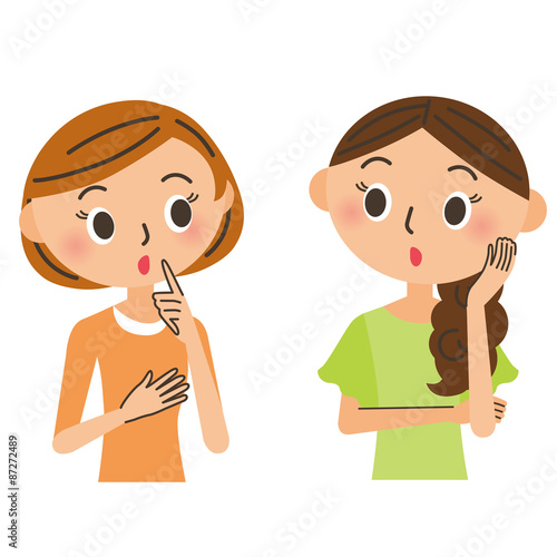 会話をする女性