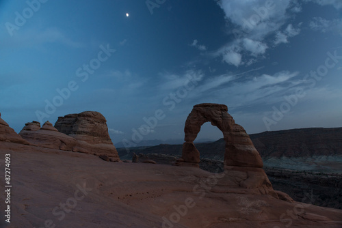 Arches National Park ofert sunset. Delicate arch