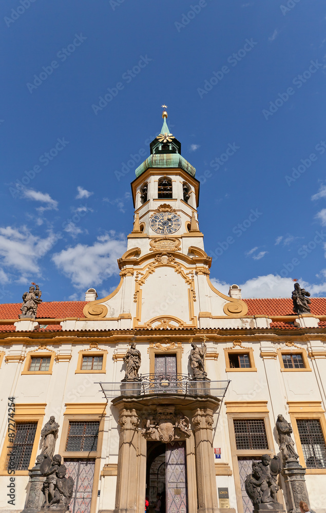 Facade of the Church of Lord Birth (Loreta) in Prague