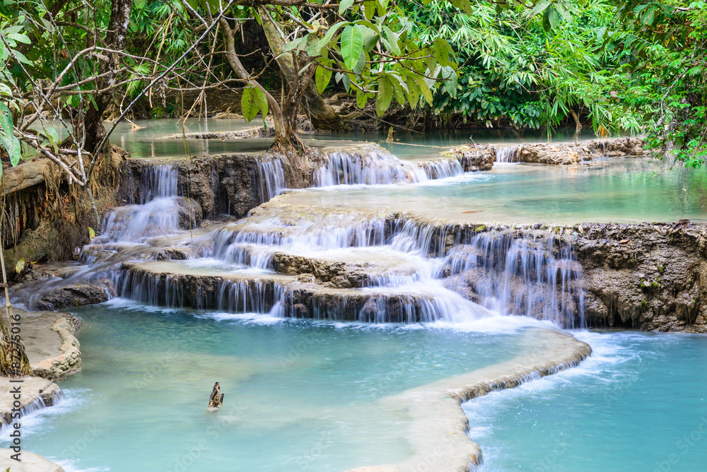 Kouangxi waterfall at Luang Prabang in Laos. Kouangxi waterfall at Luang Prabang in Laos.