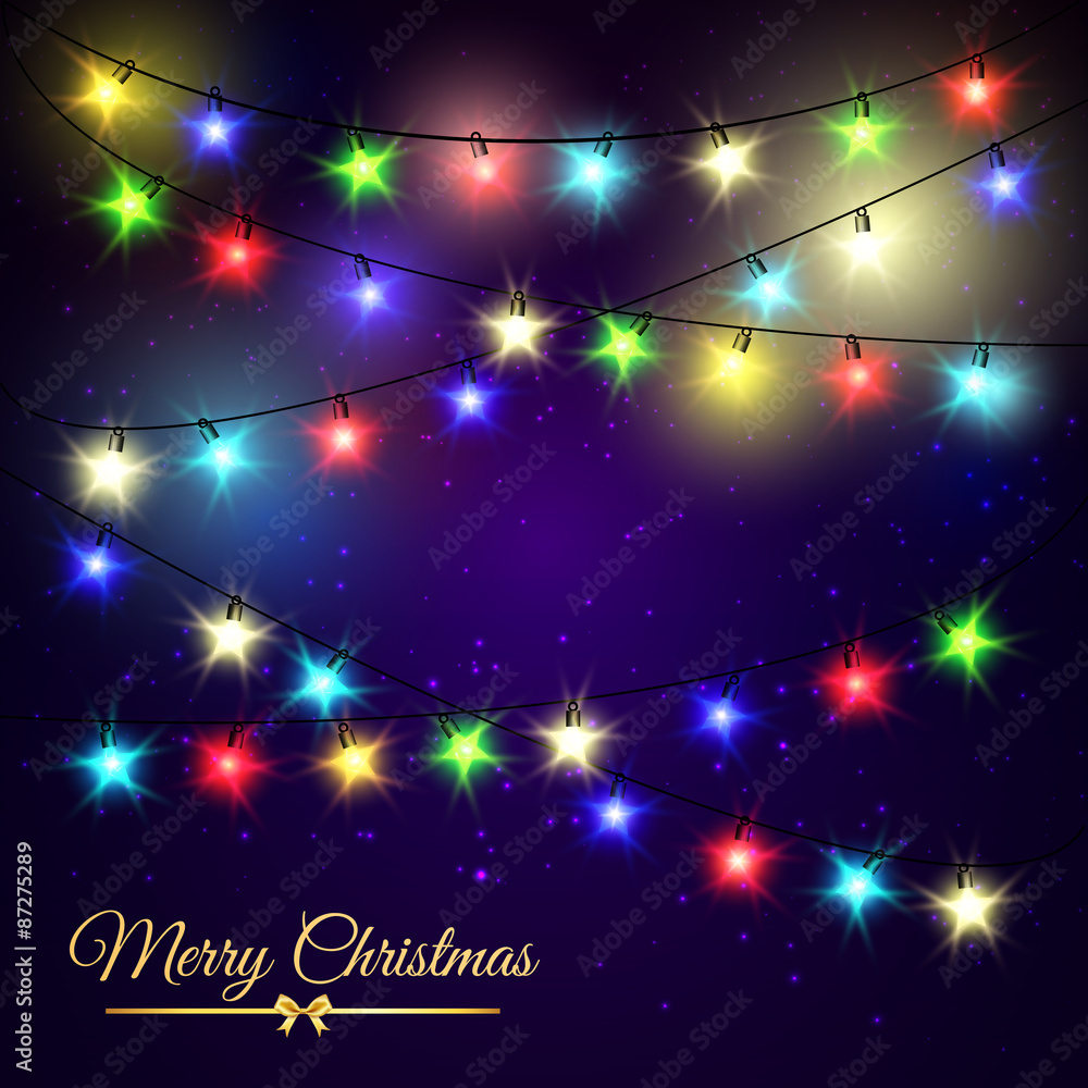 Fototapeta premium Christmas stars Lights