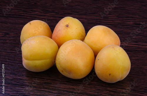 Fresh bright apricots