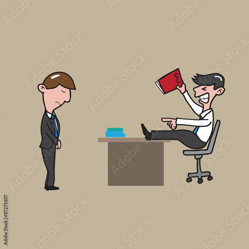 Businessman boss angry blemish