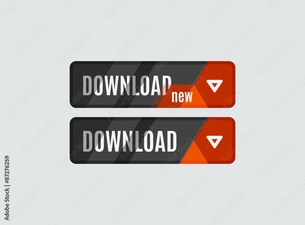 Download button, futuristic hi-tech UI design Download button, futuristic hi-tech UI design