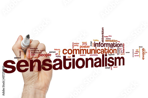 Sensationalism word cloud