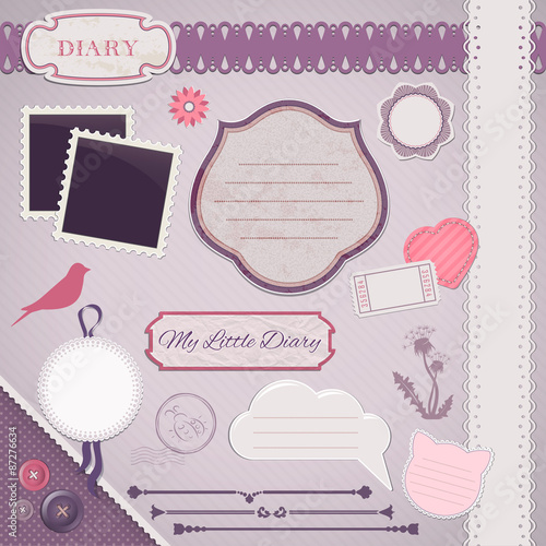Scrapbooking Set: My Little Diary