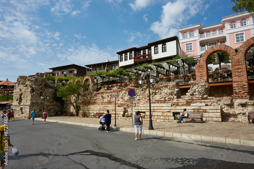 Editorial - very old city Nessebar on Black sea, Bulgaria