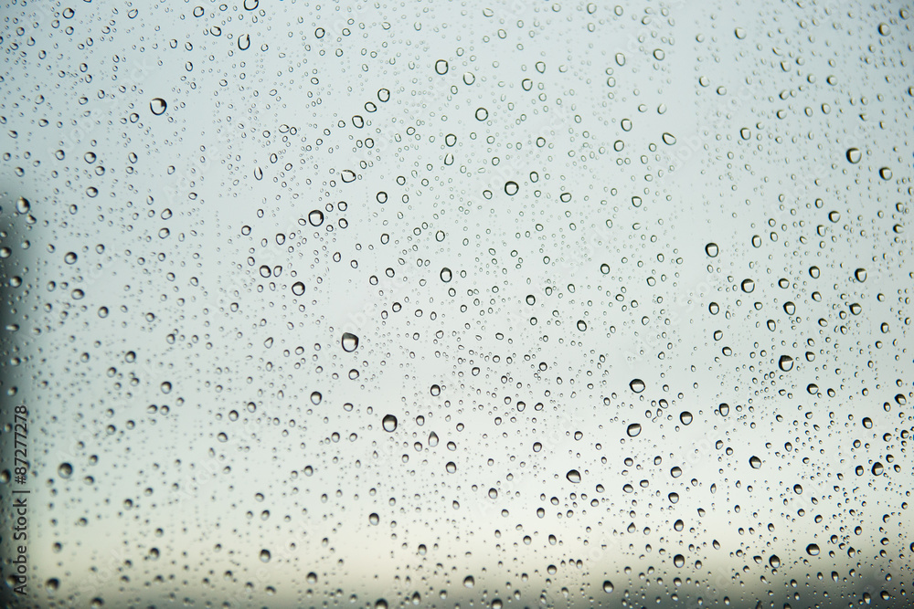 Water drops on the window. Close-up. Water drops on the window. Close-up.