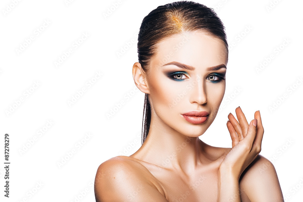 Beautiful Young Woman with Clean Fresh Skin close up Beautiful Young Woman with Clean Fresh Skin close up