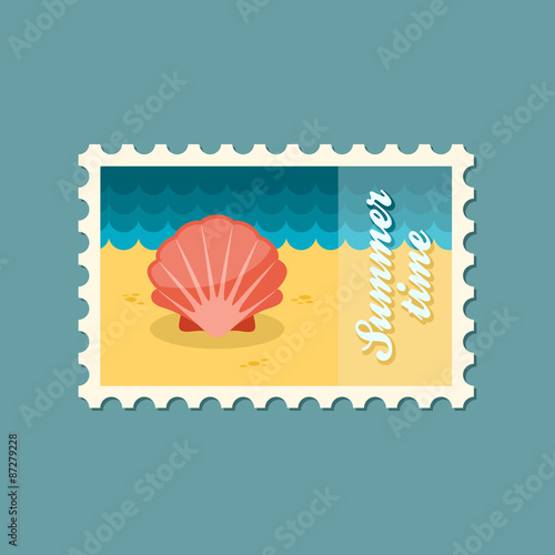 Seashell flat stamp