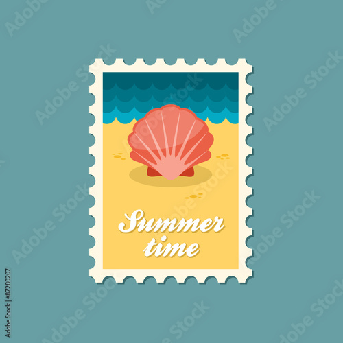 Seashell flat stamp