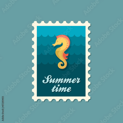 Sea Horse flat stamp